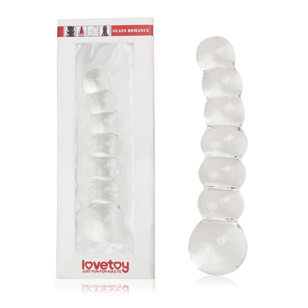 LOVETOY GLASDILDO 17 CM GLASS ROMANCE - Nautii.dk