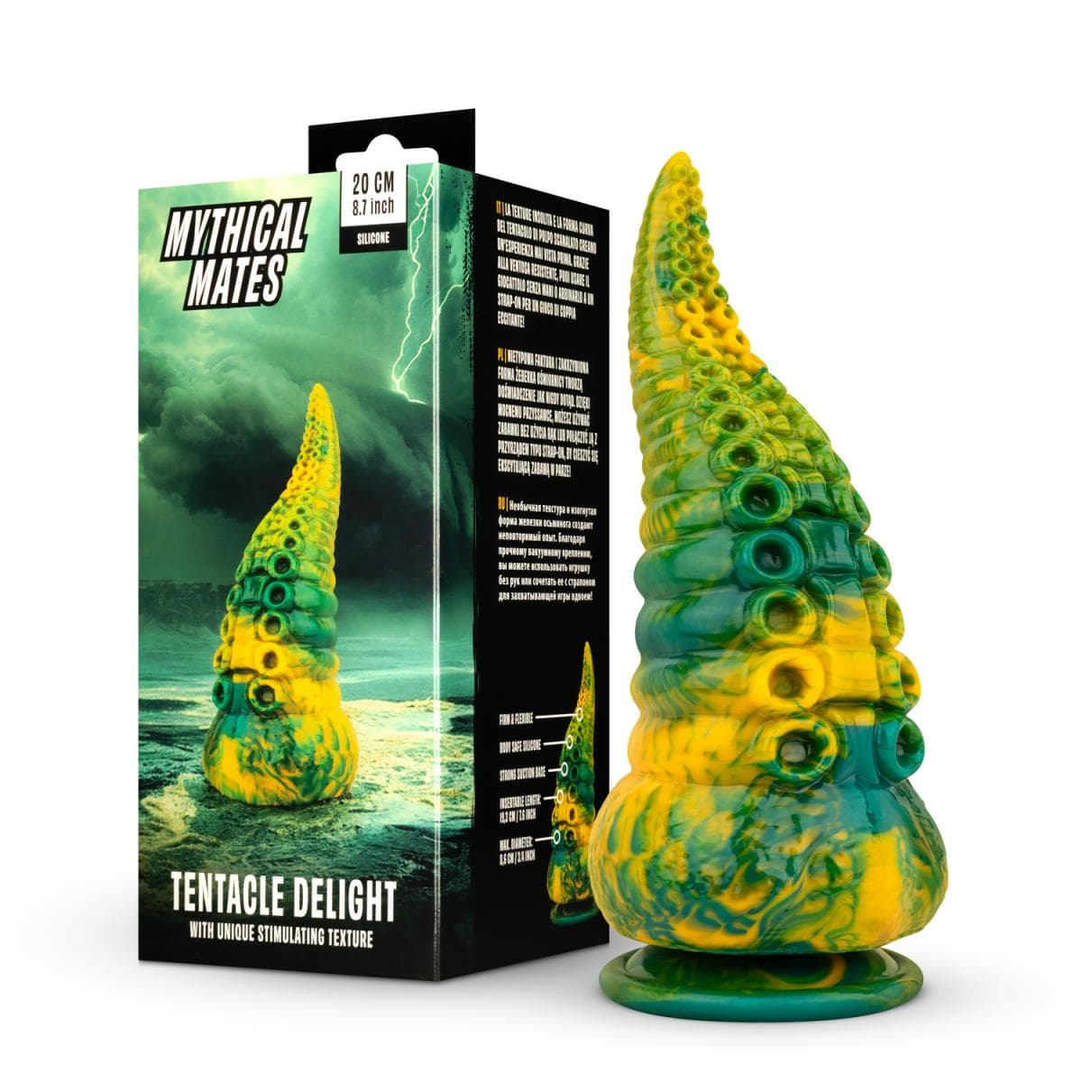 MYTHICAL MATES - TENACLE DELIGHT DILDO 22CM MED SUGEKOP - Nautii.dk