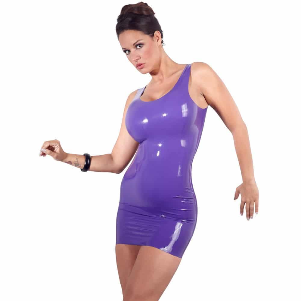 Late-X Lilla Minikjole i Latex - M - Private Play