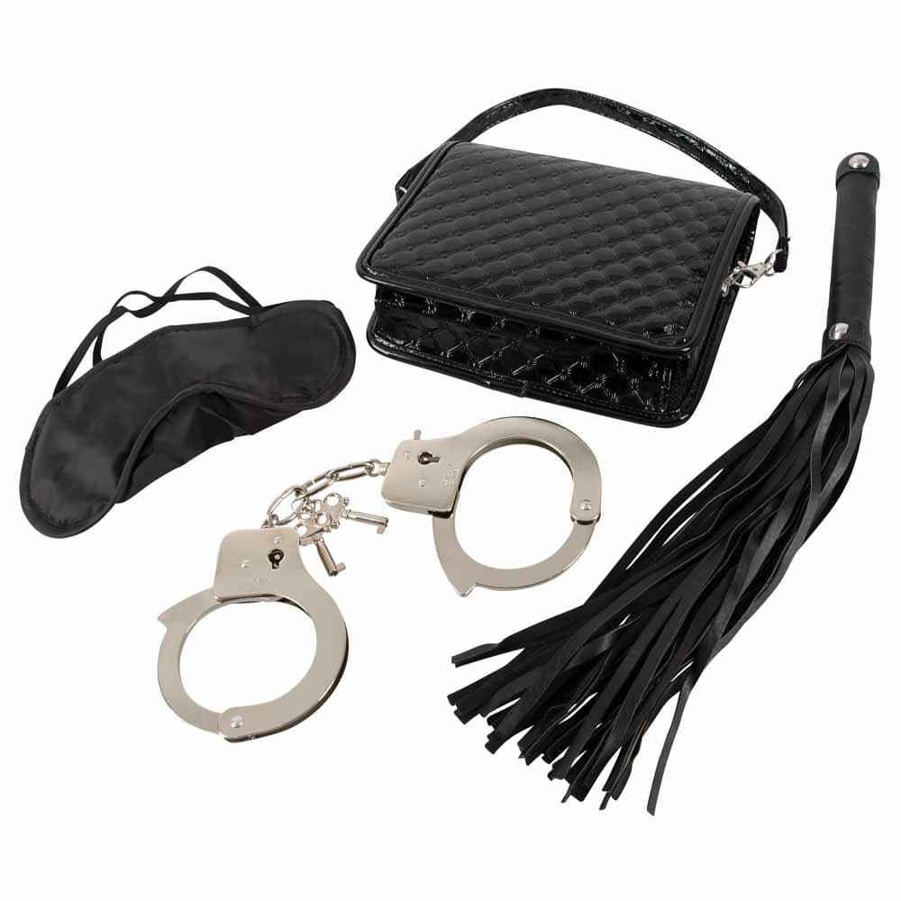 Bad Girl Taske med Blindfold Håndjern & Pisk - Private Play