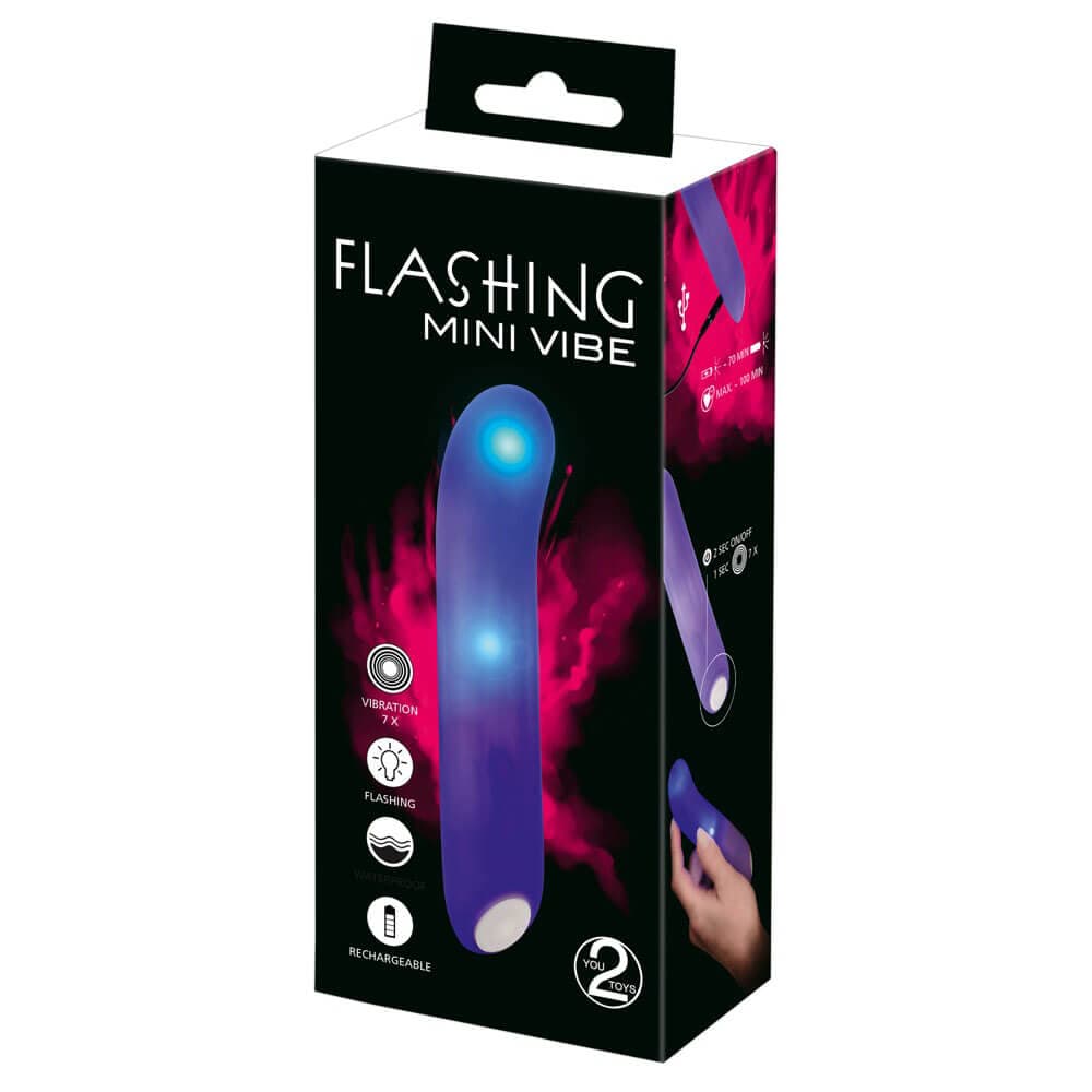 You2Toys Flashing Mini Vibrator Med Lys - Private Play