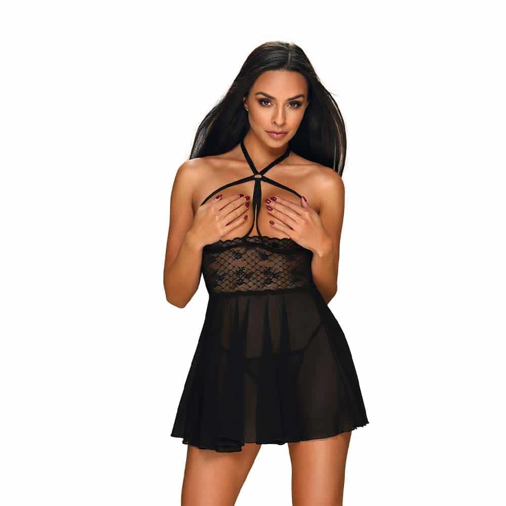 Obsessive Nettsy Babydoll Sort - S/M - Private Play