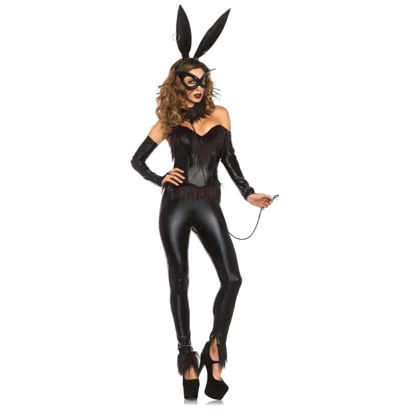 Leg Avenue Bondage Bunny Kostume Sort - S - Private Play