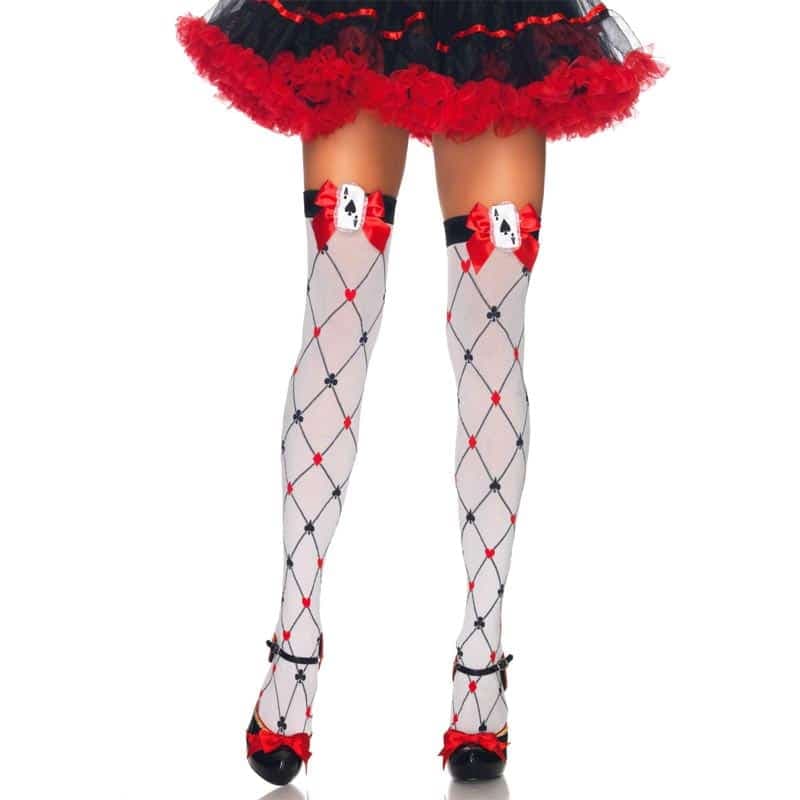 Leg Avenue Card Suit Selvsiddende Strømper - Private Play