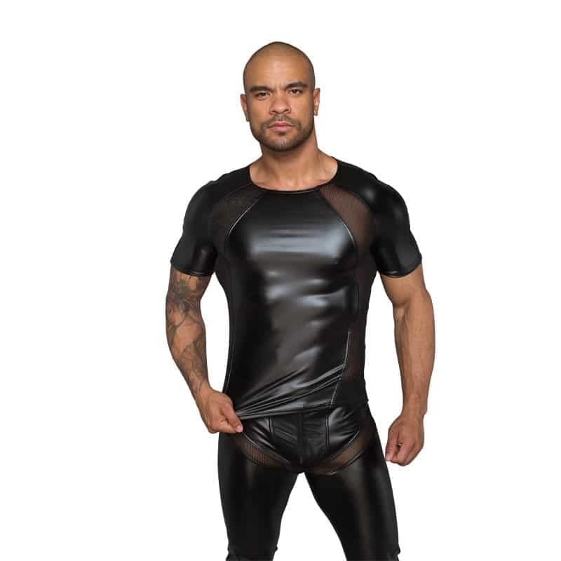 Noir Handmade Justin Wetlook T-Shirt Sort - XL - Private Play