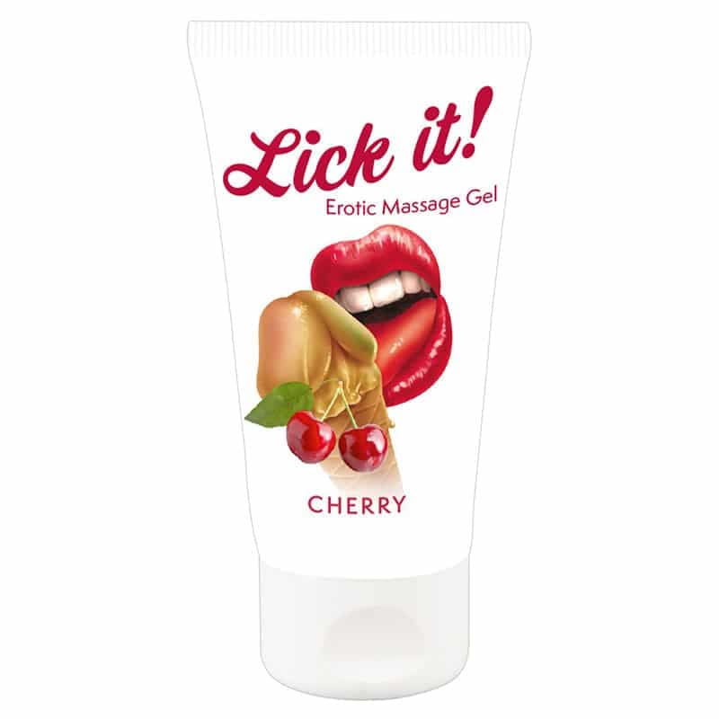 Lick It Erotisk Massage Gel Kirsebær - Private Play
