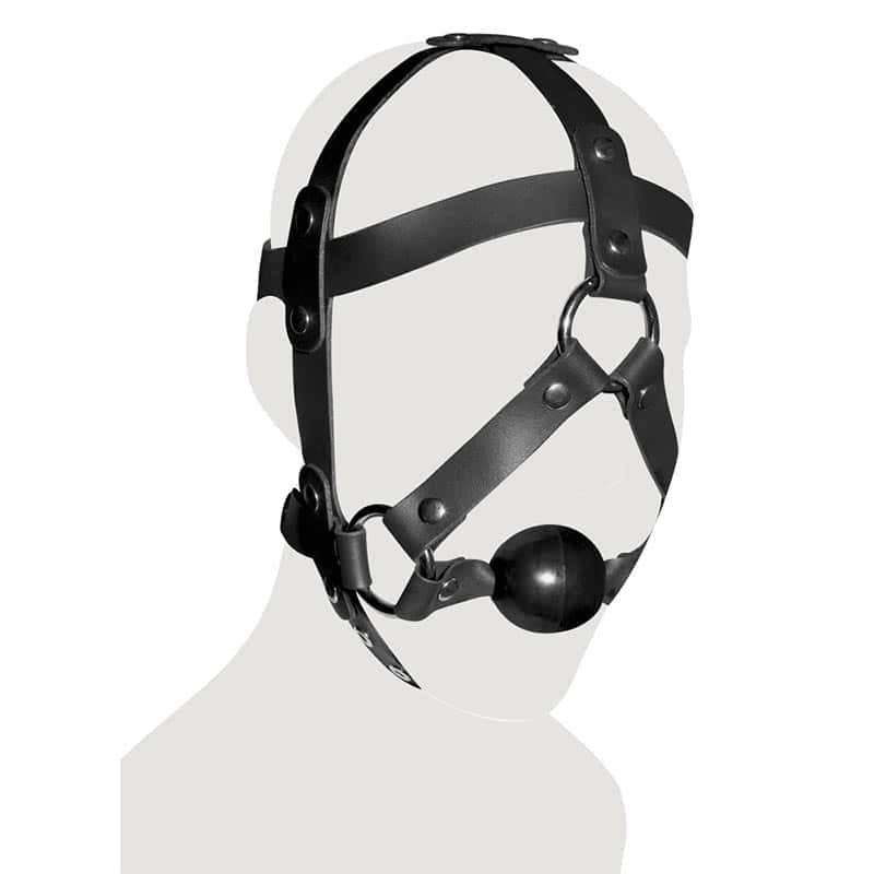 Zado Læder Harness med Gagball - Private Play