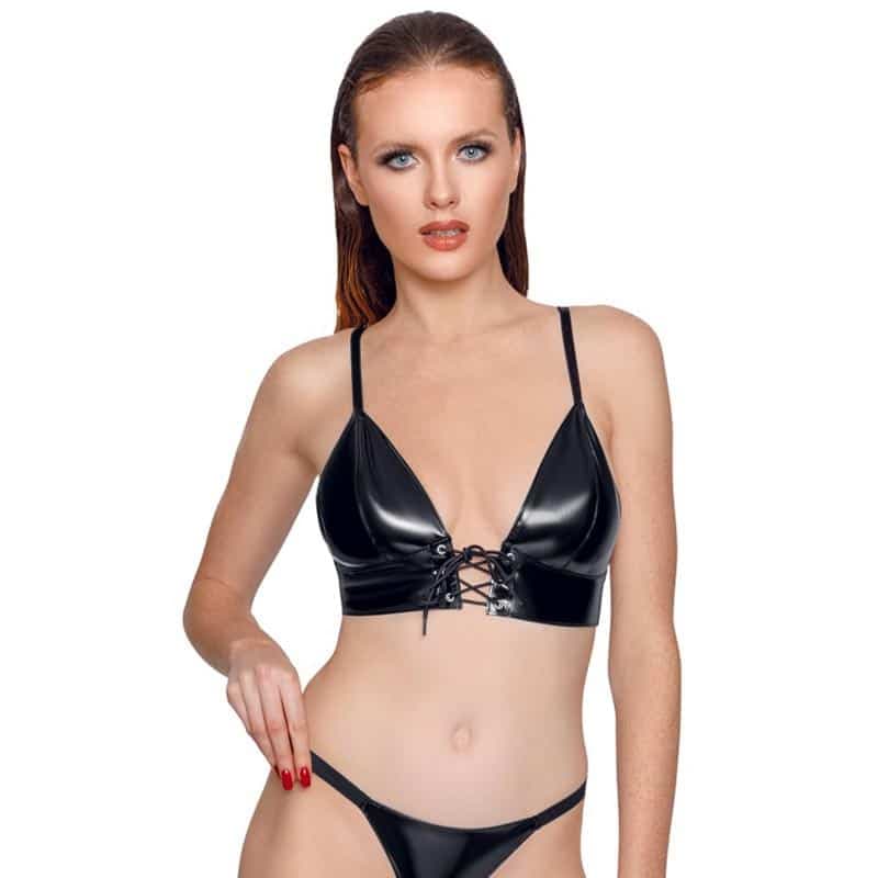 Black Level Lak BH & G-streng Sort - L - Private Play