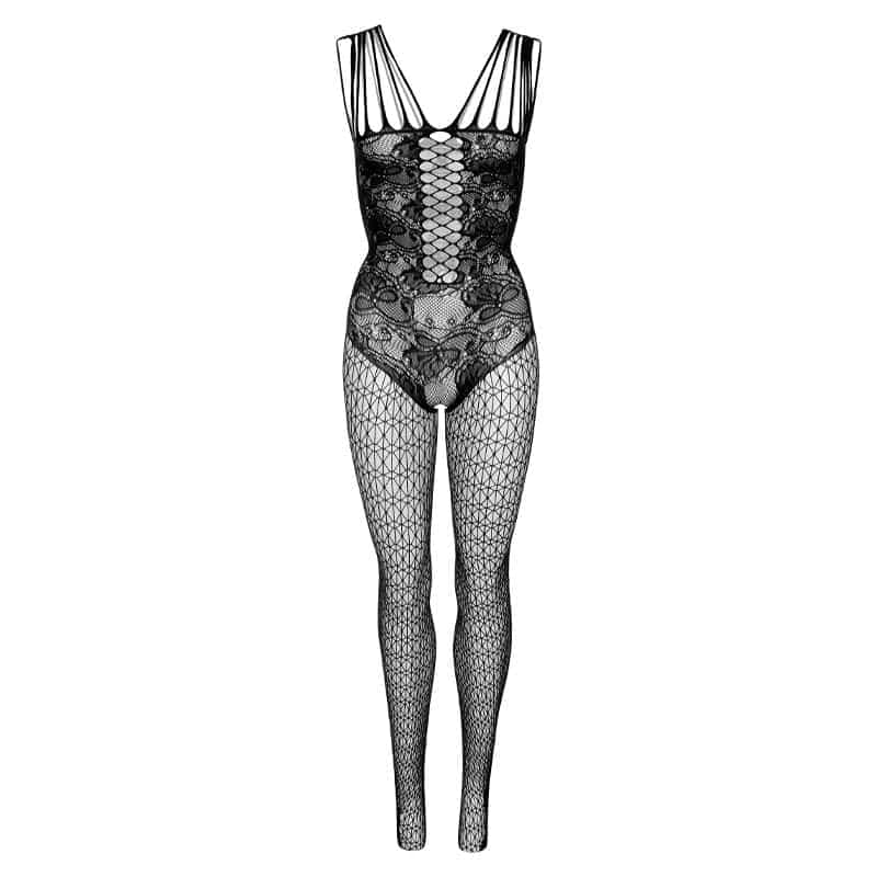 Daring Intimates Hex and Lace Bundløs Catsuit Sort - Private Play