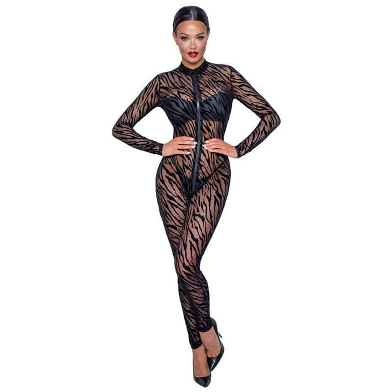 Noir Handmade Demi Catsuit Sort - L - Private Play