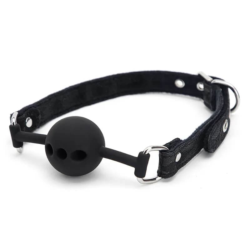 Bound Gagball med Huller Sort - Private Play