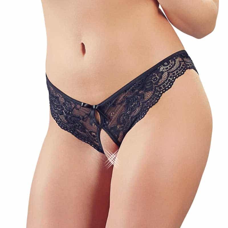 Cottelli Kendall Bundløs Trusse Sort - XL - Private Play