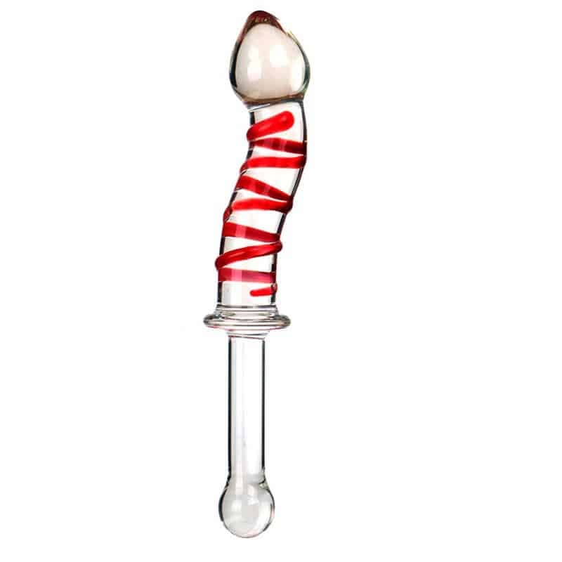 Celestials Twisty Glas Dildo med Håndtag - Private Play