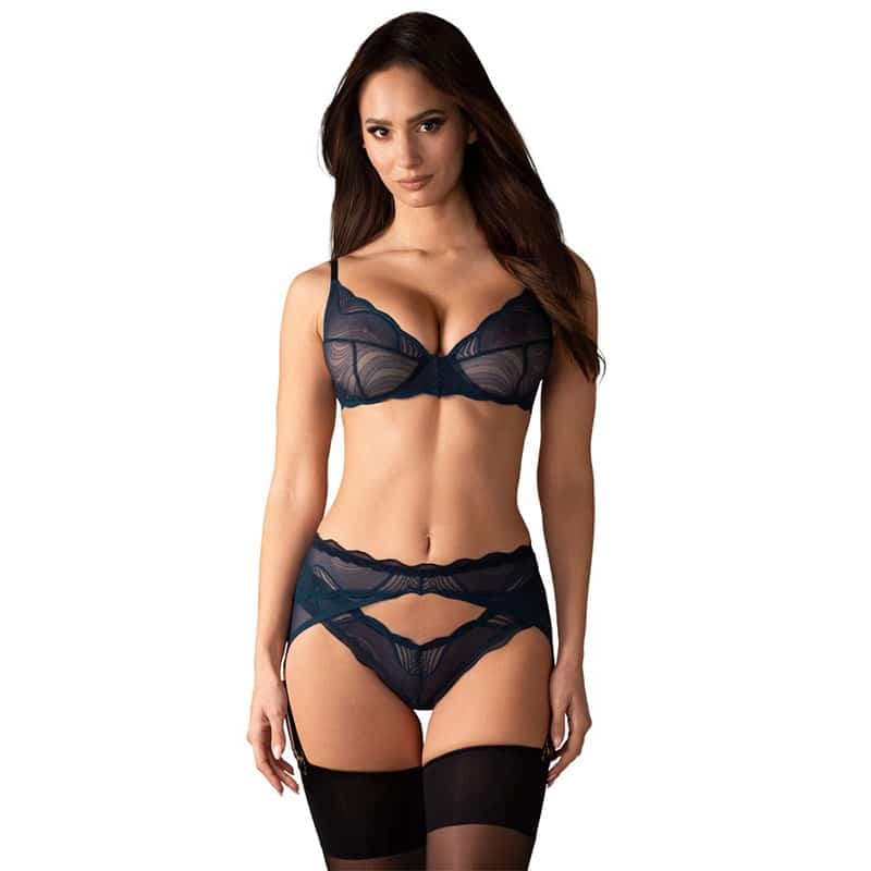 Obsessive Nightly Blue Lingeri Sæt - XL/XXL - Private Play