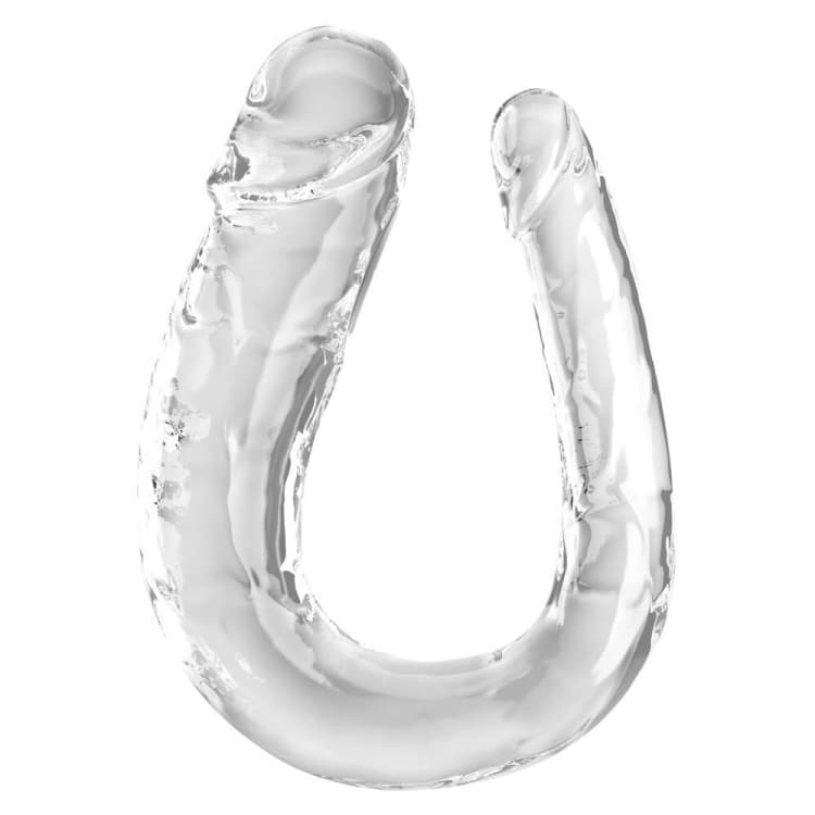King Cock Double Troble Dobbelt Dildo i Transparent - SMRS.dk