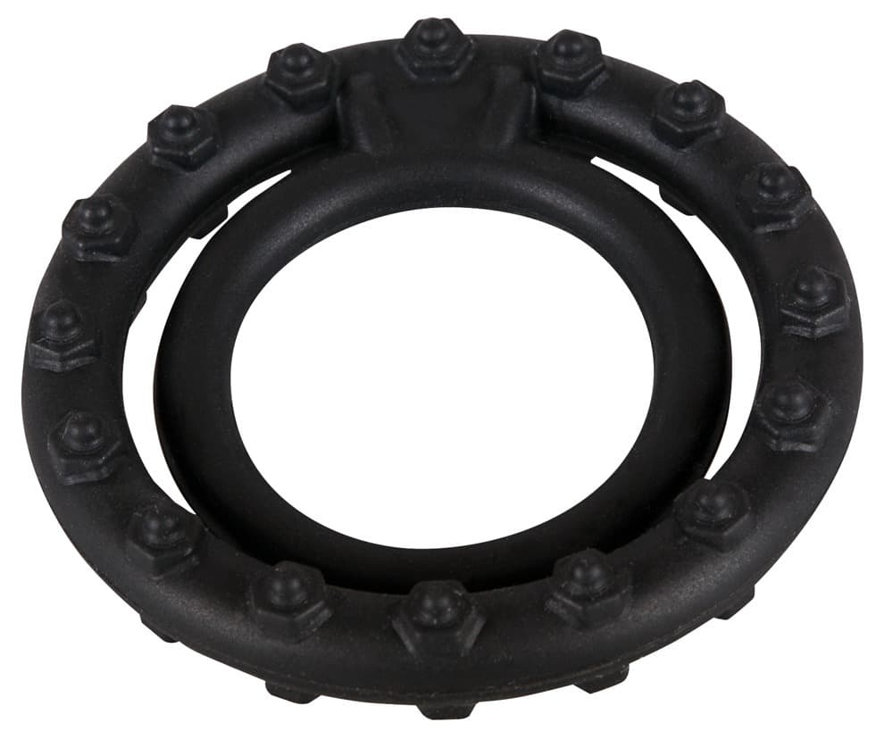 Steely Cockring" penisring med testikelring, silikone - ORION Erotik Shop