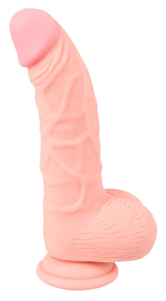 Naturdildo Medical Silicone Dildo, 20 cm, let bøjet - ORION Erotik Shop
