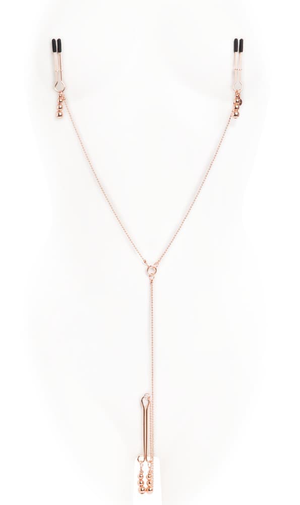 Kæder & klemmer "All Sensation", rosé-guldfarvet - ORION Erotik Shop