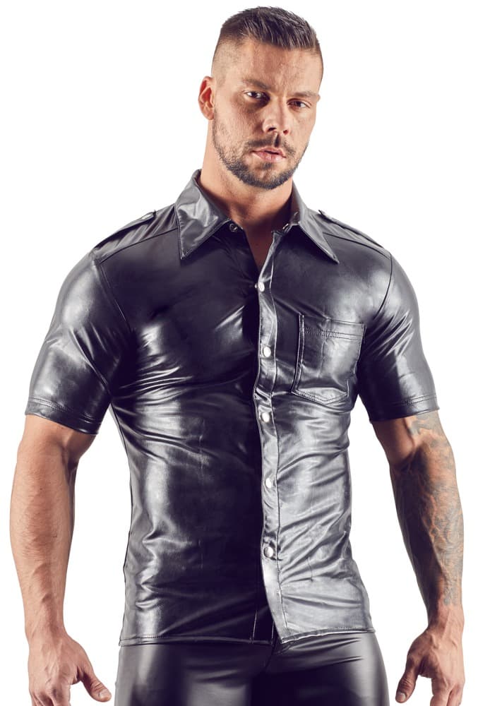 Shirt i imiteret læder - ORION Erotik Shop