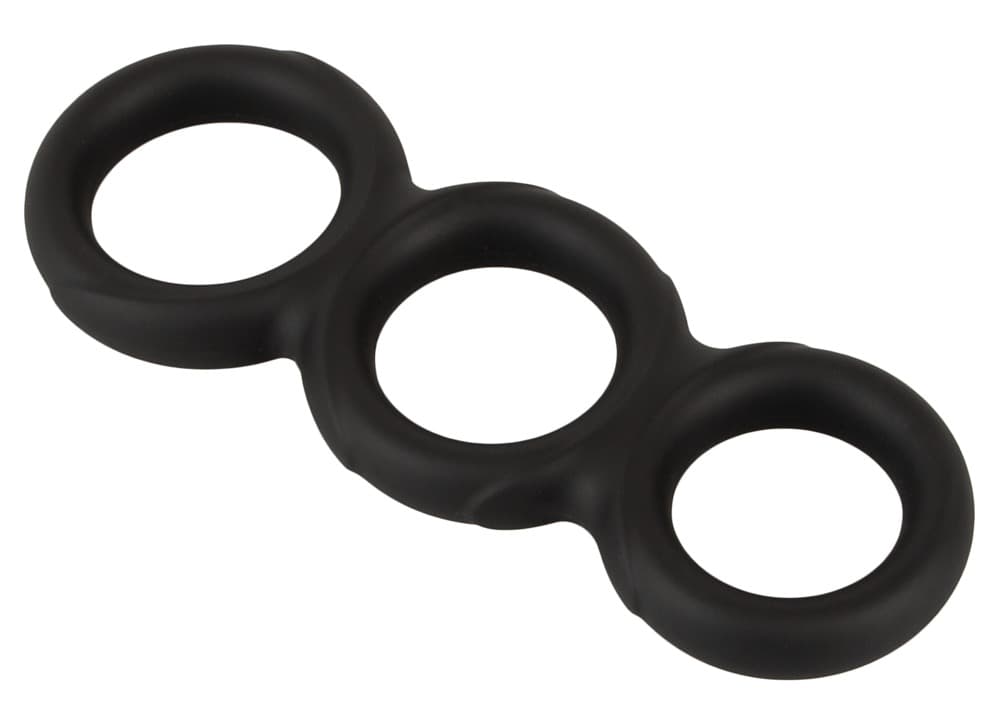 Penisring "Triple" fremstillet af flydende silikone - ORION Erotik Shop