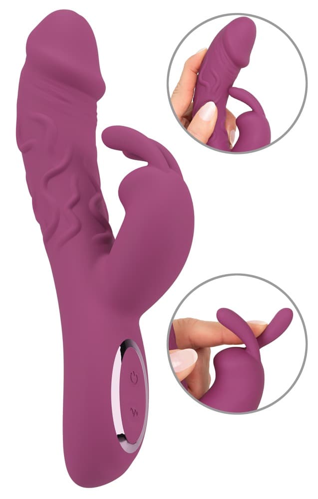 Rabbitvibrator med stærkt stimulerende årer - ORION Erotik Shop