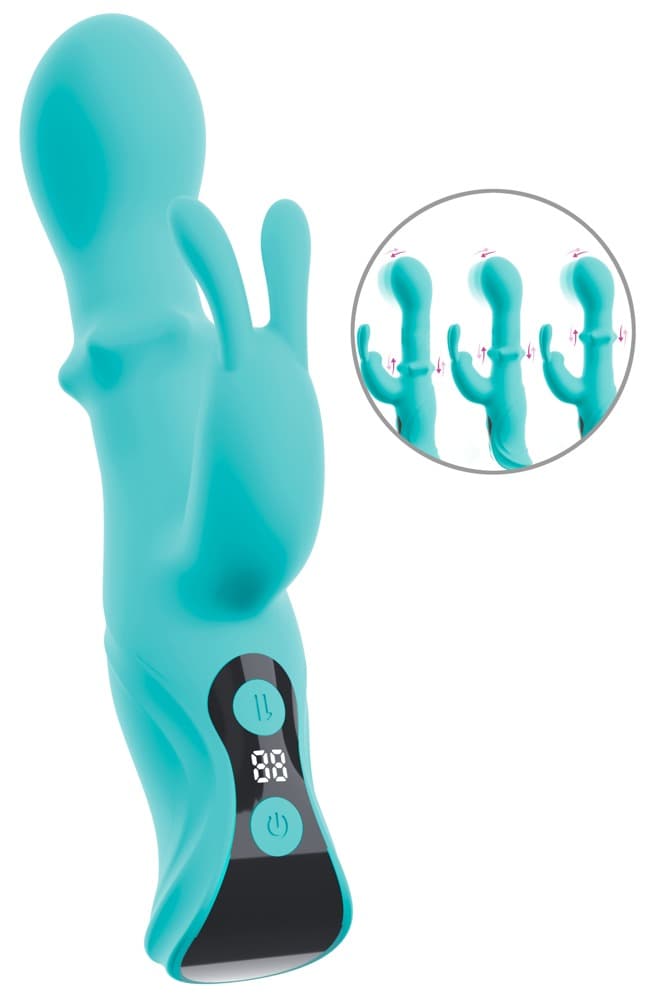 Rabbit Vibrator "ORIVEN" med bankende impulser & slide massagering - ORION Erotik Shop
