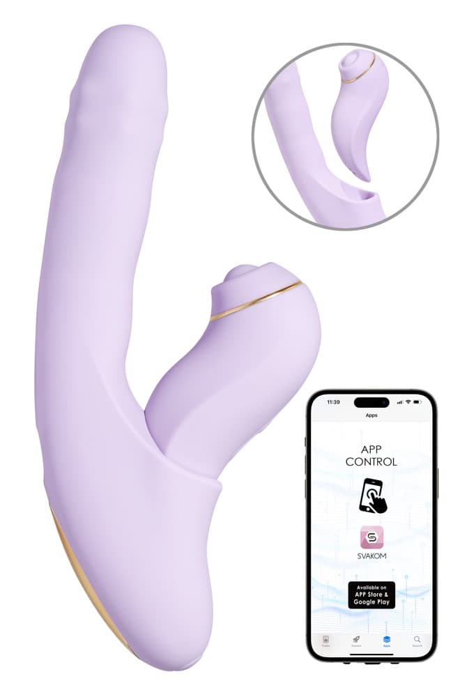 Stødvibrator "DuoGlow" med pulsatorstimulator - ORION Erotik Shop