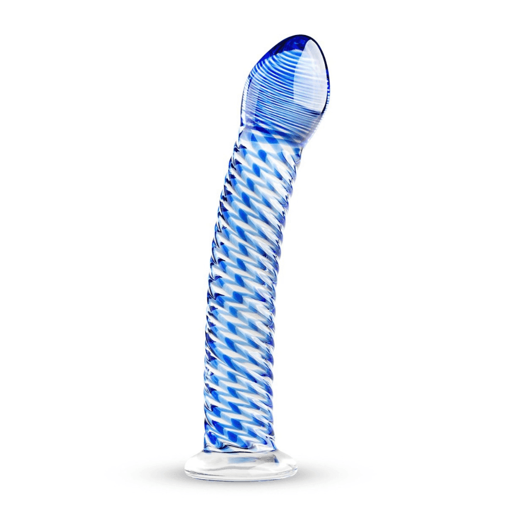 Gildo No. 5 Buet Glasdildo med Riller - 18 cm - Sexshop.dk