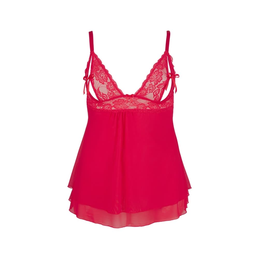 Cottelli Curves Babydoll Plus Size Rød-L - Sexshop.dk