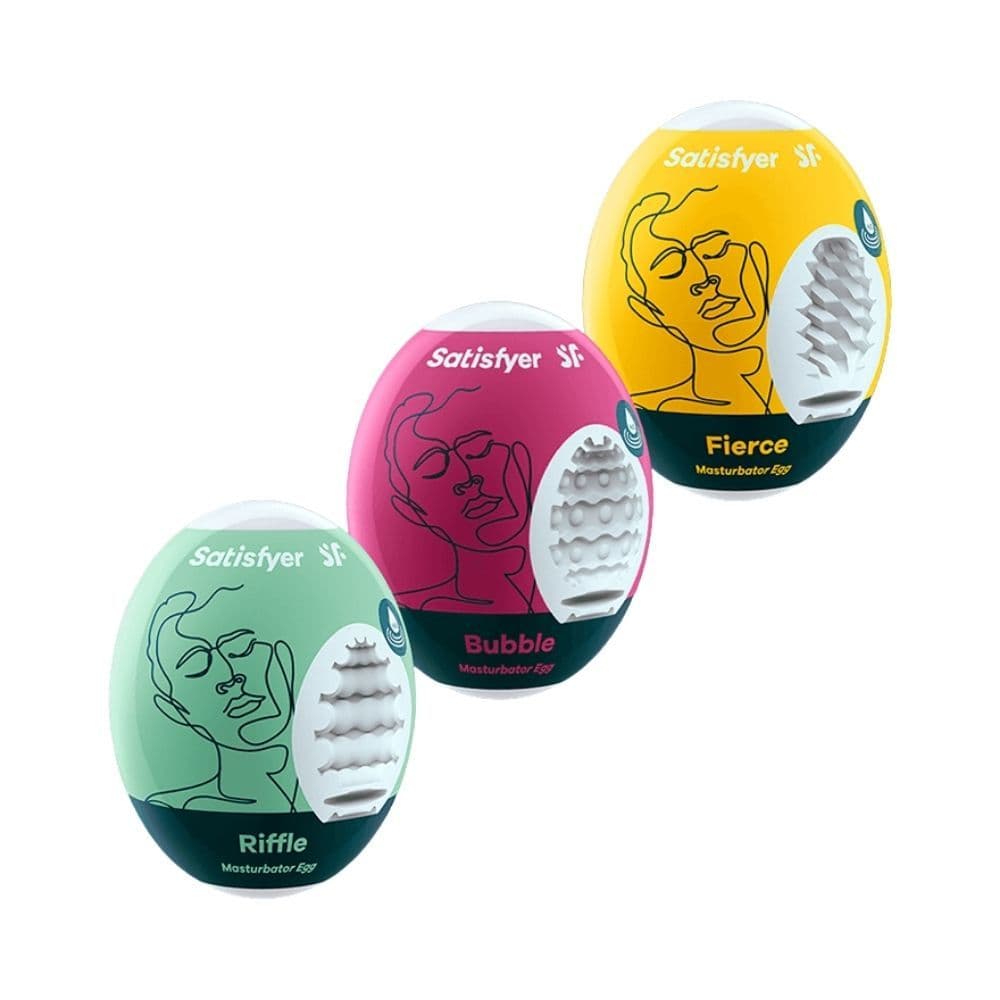 Satisfyer Masturbator Eggs - 3-pack - Sexshop.dk
