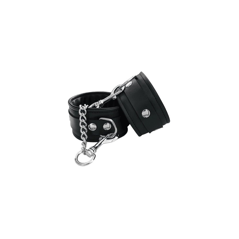 Håndmanchetter i Kunstlæder  -  Justerbare BDSM Cuffs - Sexshop.dk