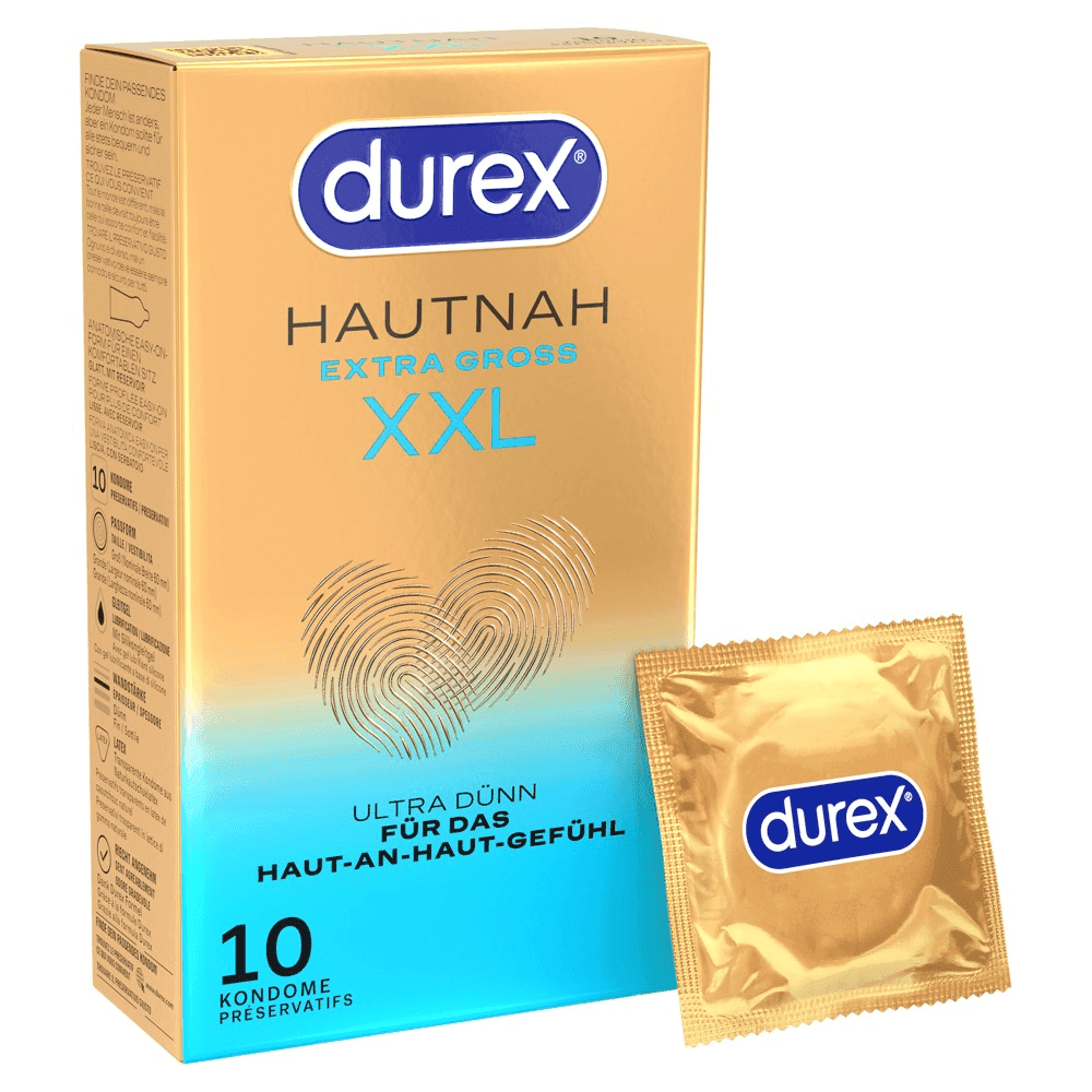 Durex Hautnah Ekstra Store XXL Kondomer 10 stk - Sexshop.dk