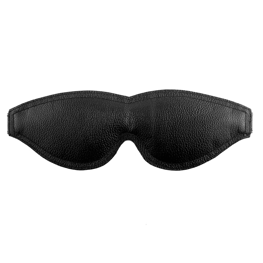 Luksuriøs Polstret Læder Blindfold med Total Mørklægning - Sexshop.dk