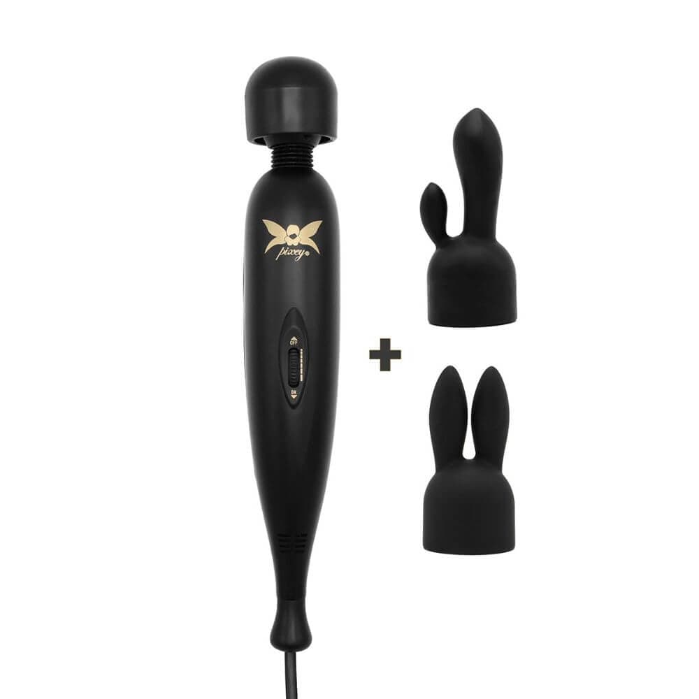 Pixey Turbo - Black Edition inkl. 2 Specialdesignede hoveder - Sexshop.dk