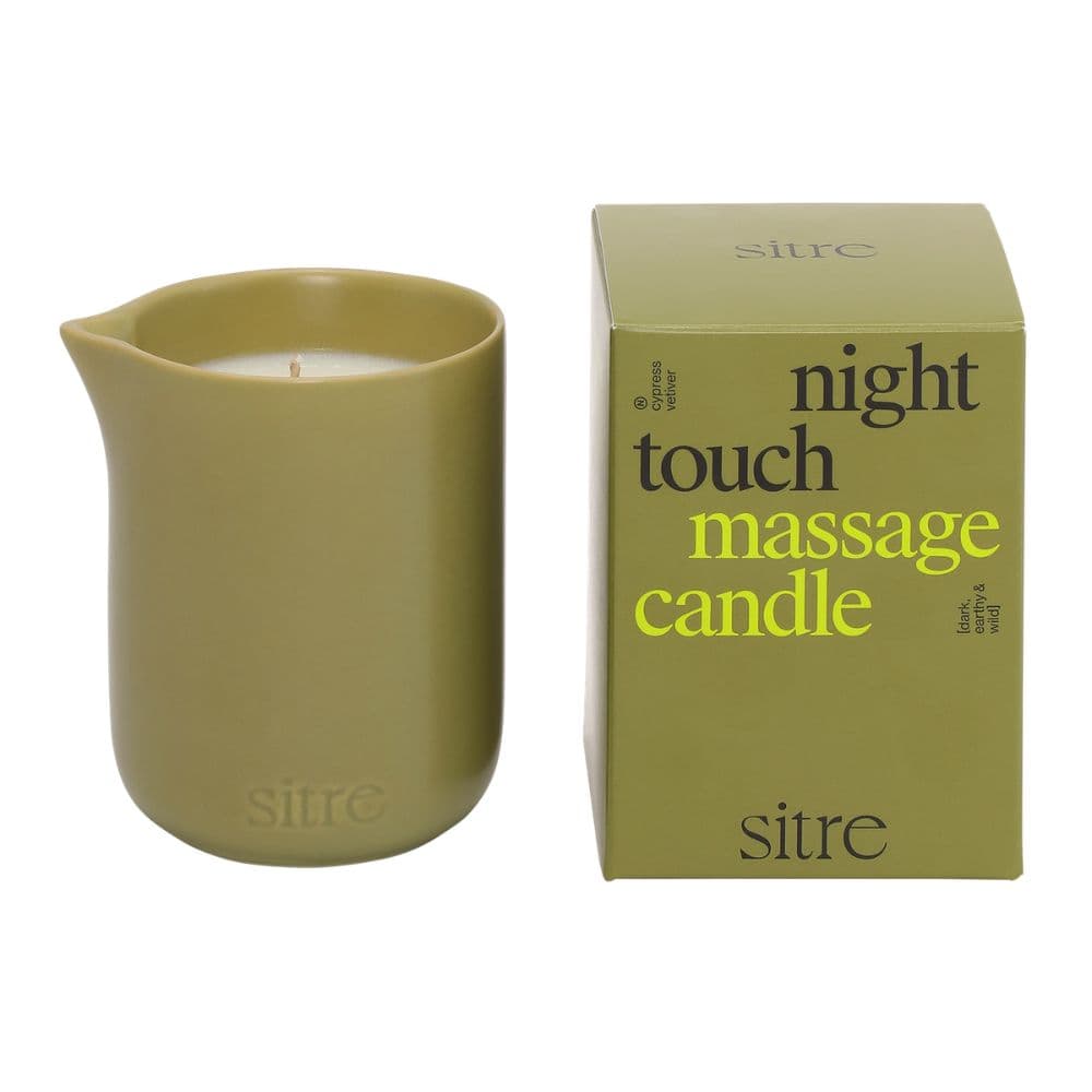 Sitre Night Touch - Massagelys og olie - Sexshop.dk