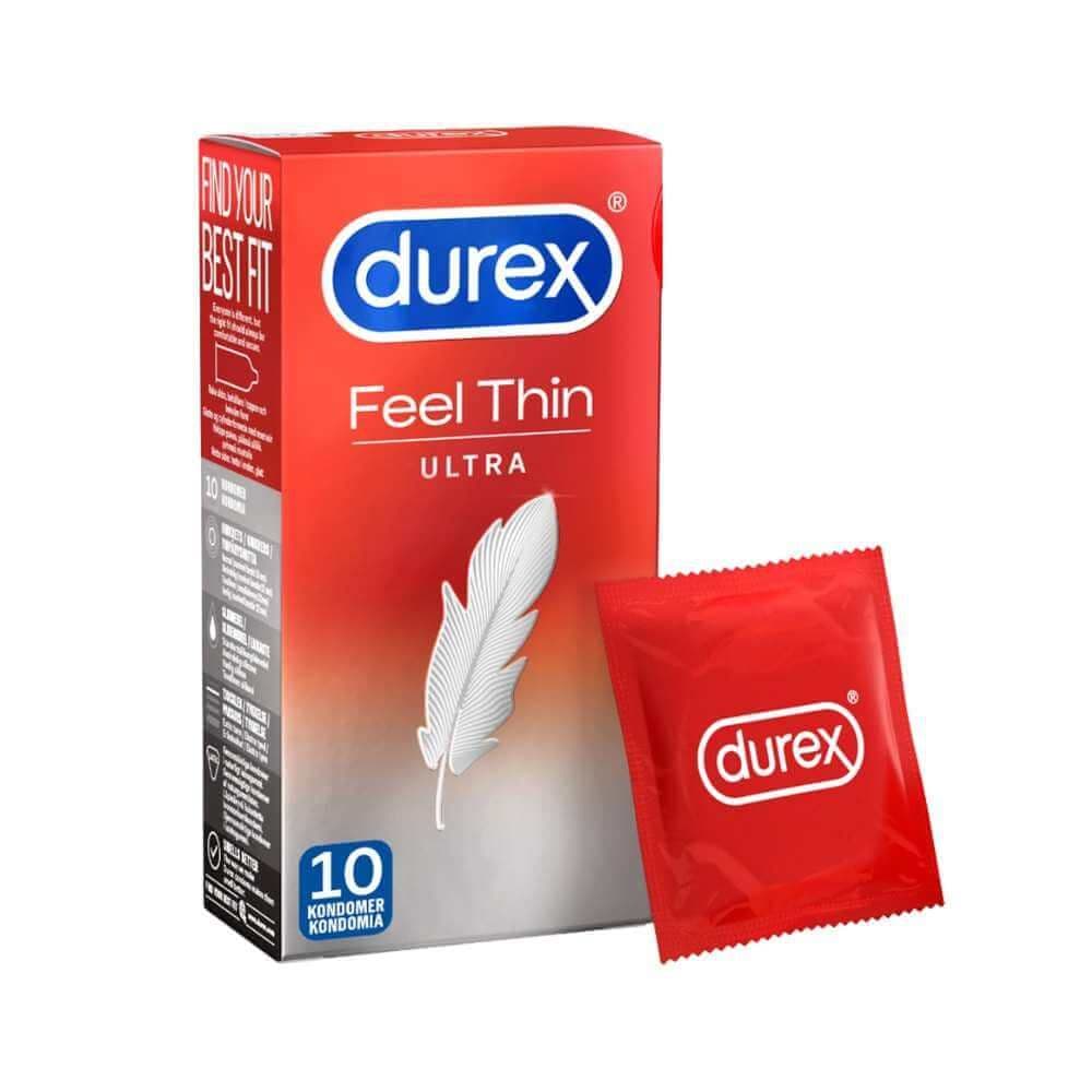 Durex Ultra Tynde Kondomer - 10 stk - Sexshop.dk