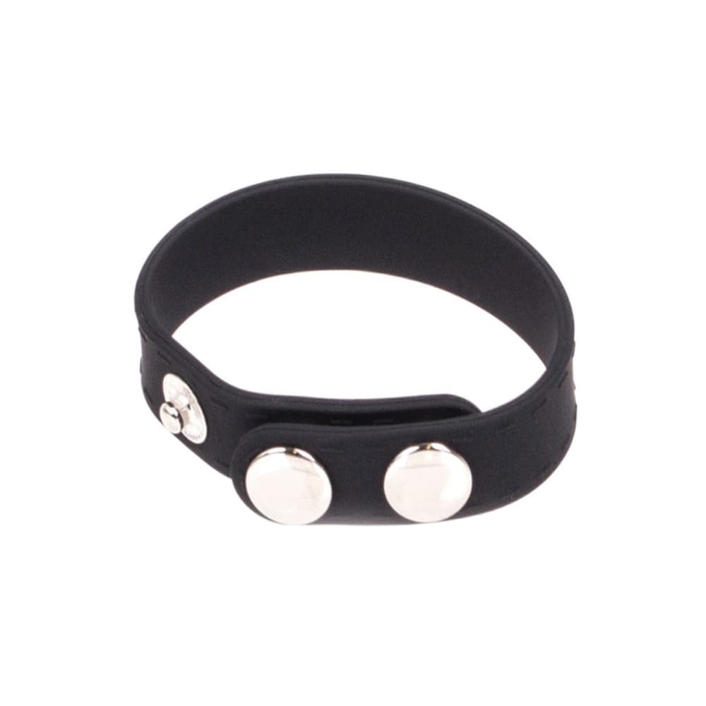 Silikone Penisring med Trykknapper-Medium - Winkwink.dk