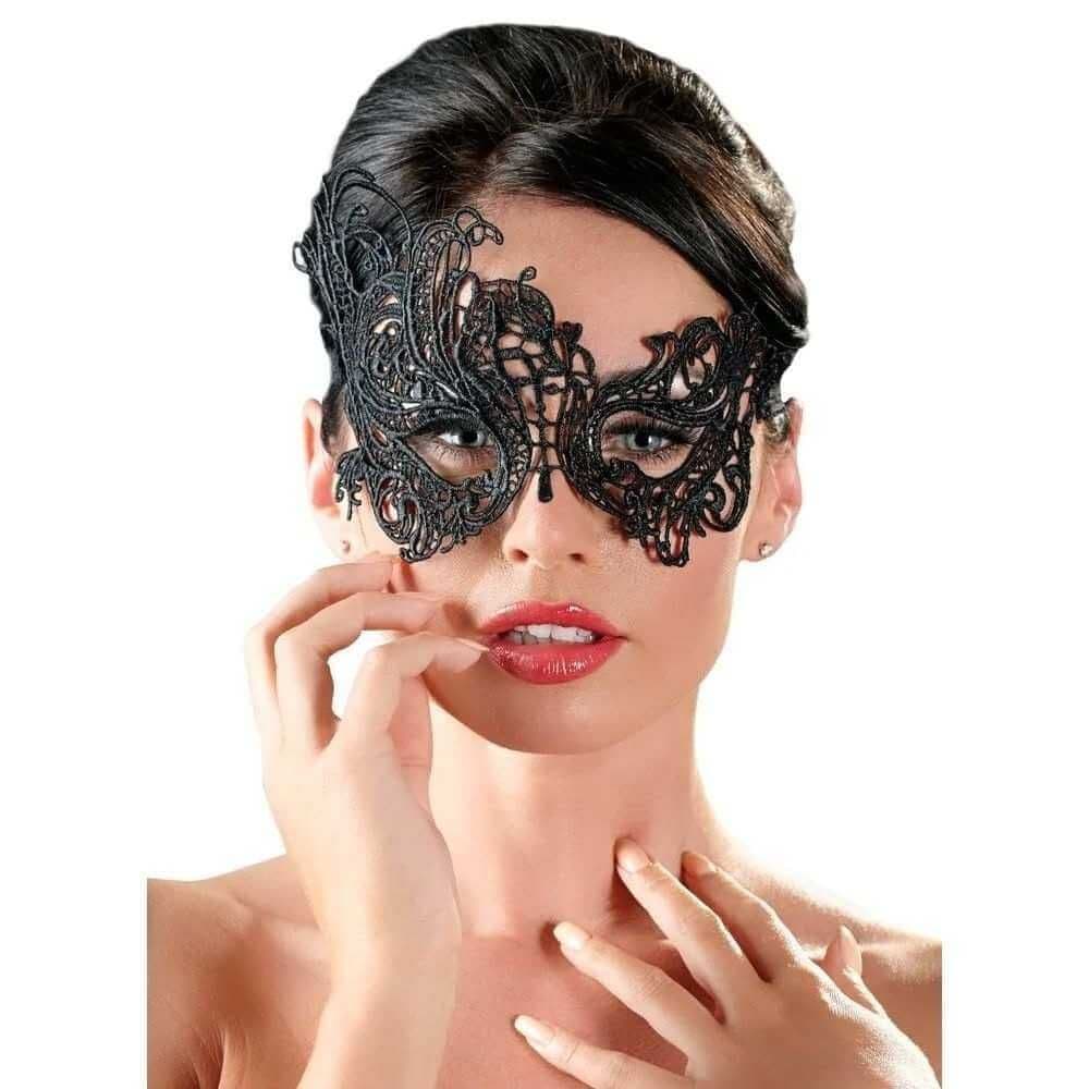 Cottelli Collection Smuk Maske med kniplinger - Winkwink.dk