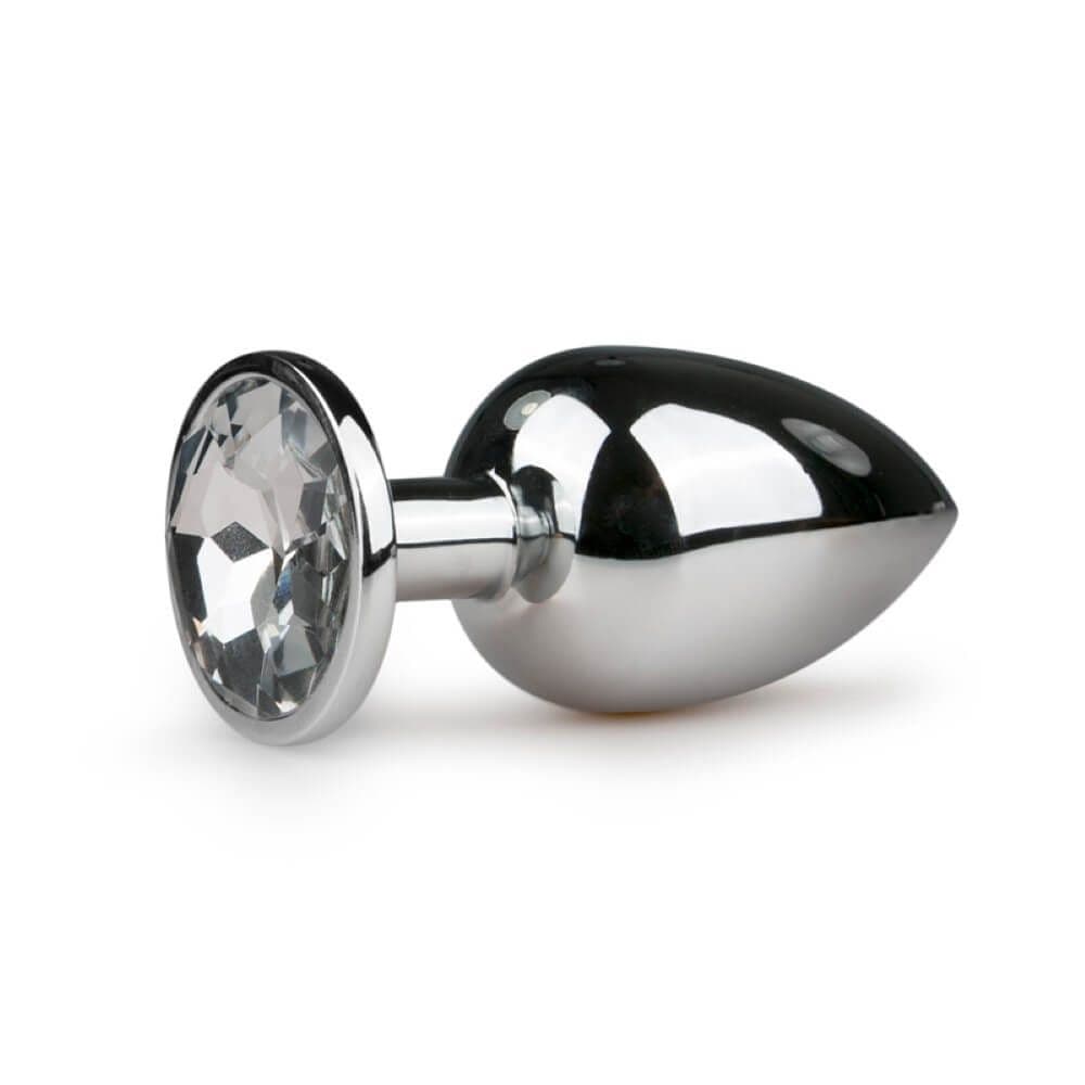 Stål Butt Plug Med Smykkesten - Medium - Winkwink.dk