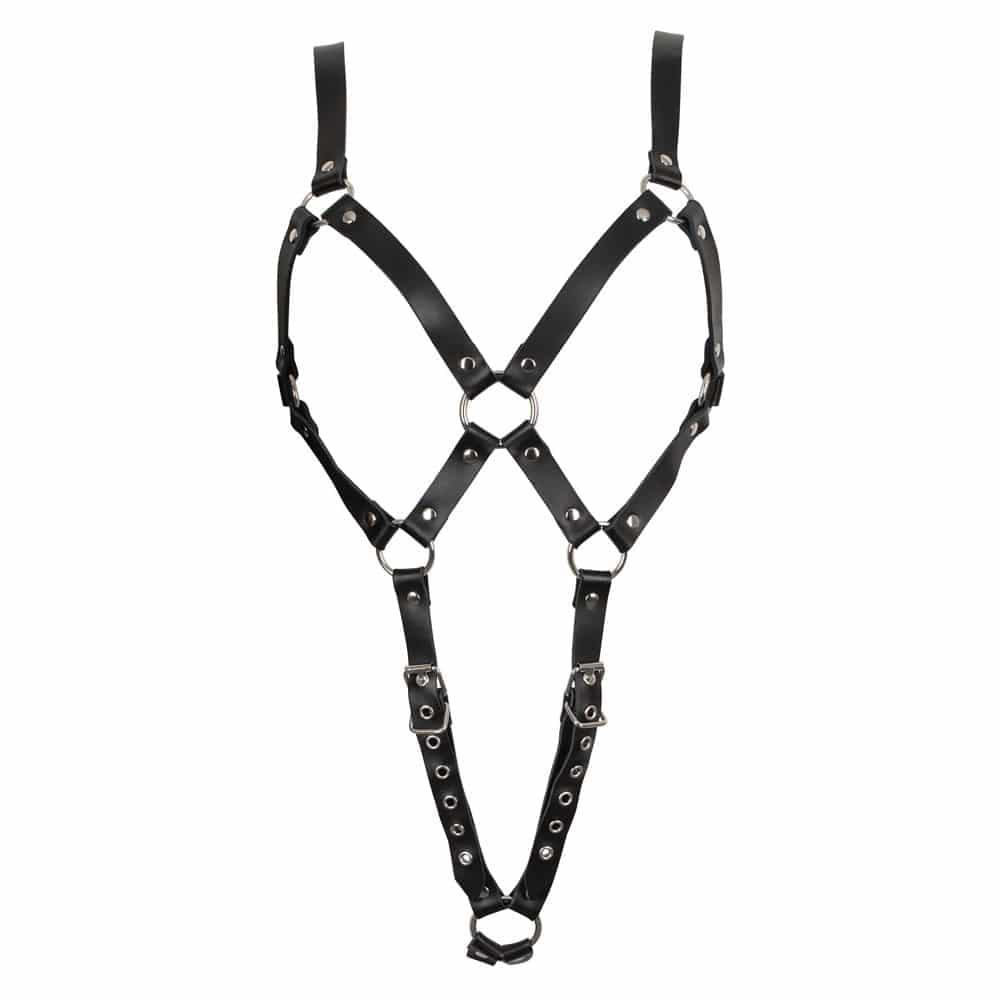 Zado Sort læder body harness - S/M - Private Play