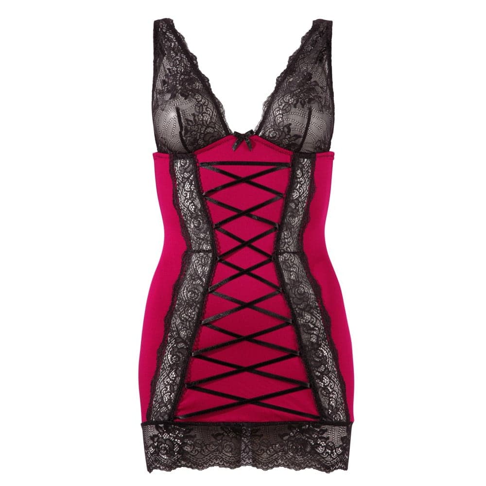 Cottelli Chemise Rød og Sort - L - Private Play
