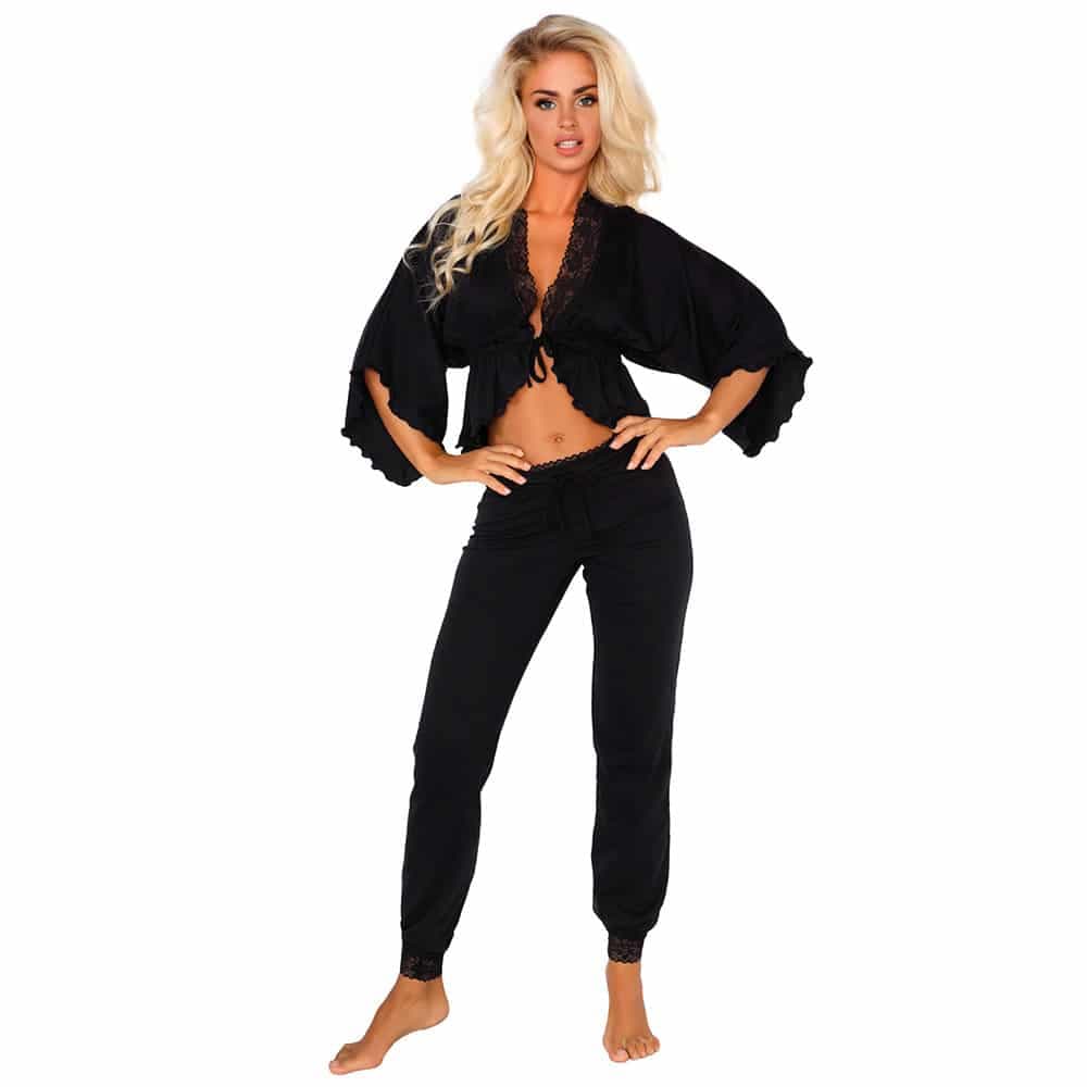 Beauty Night Fashion Margot Pyjamas Sæt sort - L/XL - Private Play