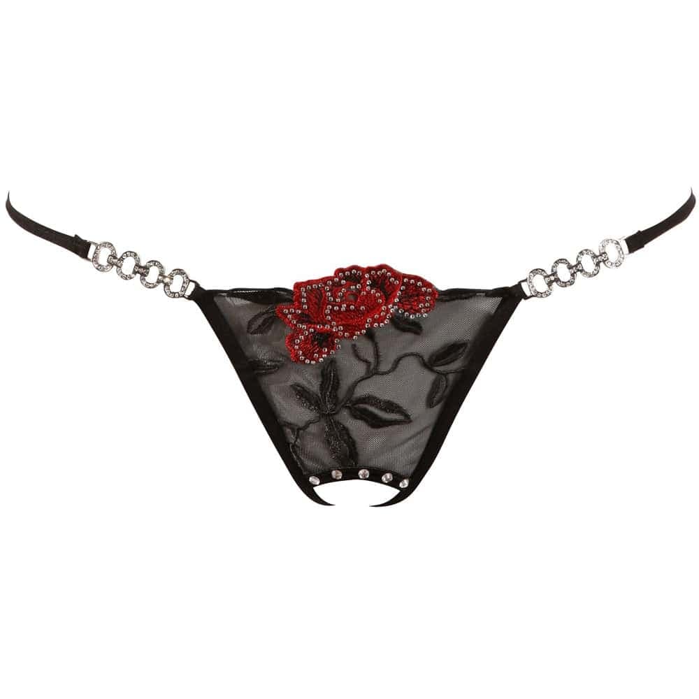 Cottelli Jane Bundløs G-Streng Sort - M/L - Private Play