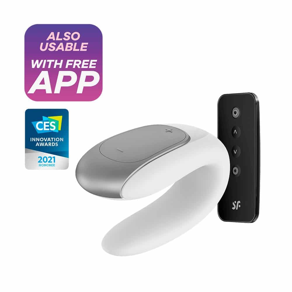 Satisfyer Double Fun App-Styret Par Vibrator - Hvid - Private Play