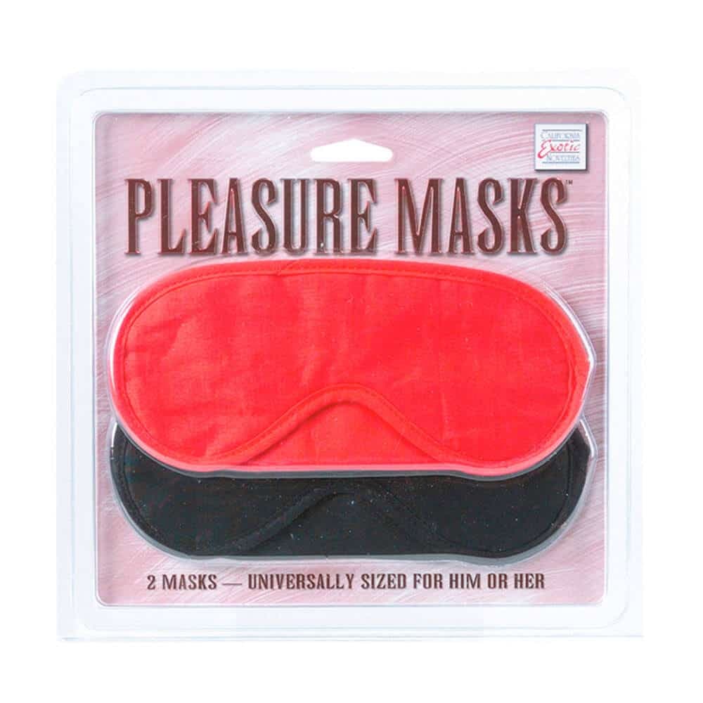 Calexotics Pleasure 2 Pak Blindfold Sort & Rød - Private Play