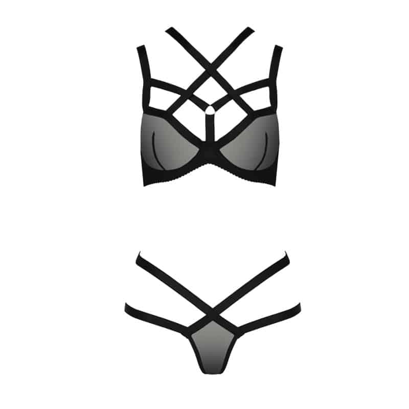Passion Hagar BH-Sæt Sort - L/XL - Private Play