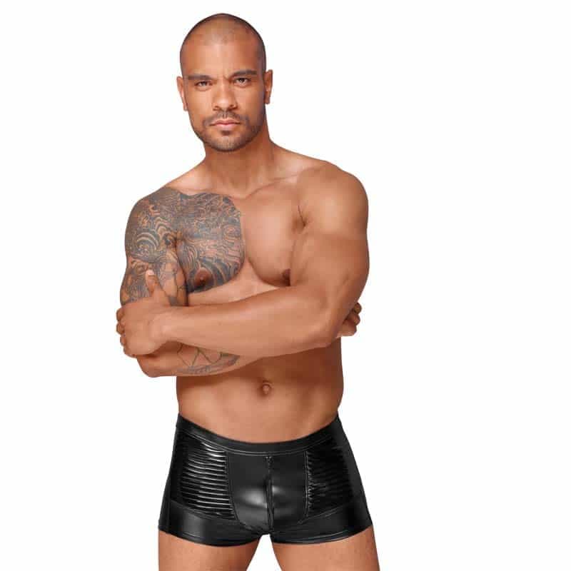 Noir Handmade Mason Wetlook Boksershorts Sort - XL - Private Play