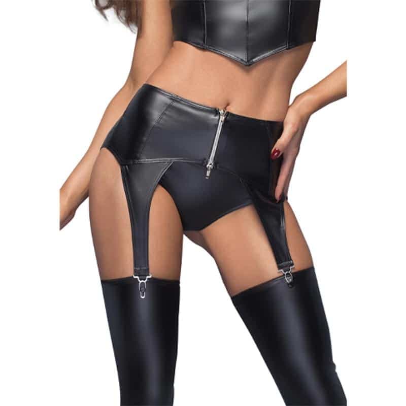 Noir Handmade Mercedes Wetlook Hofteholder Sort - XXL - Private Play