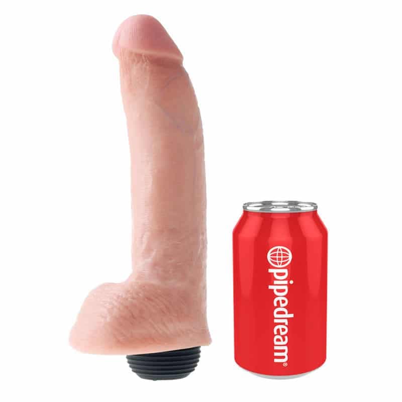 King Cock® Sprøjte Dildo med Kugler 23 cm - Private Play