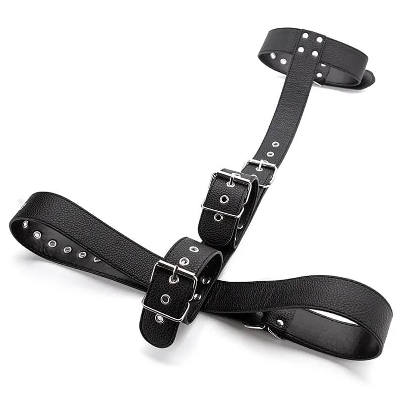 Bound Læder Restraint med Halsbånd - Private Play
